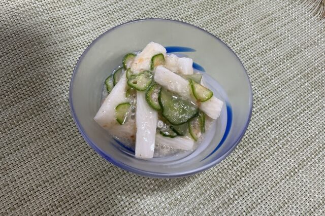 長芋と野菜の梅和え