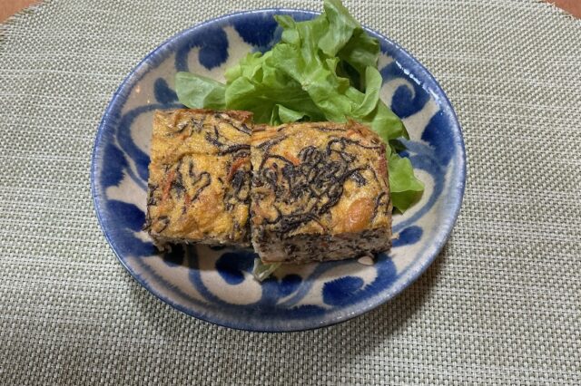 もずくと切干大根のおから入りオムレツ⭐︎
