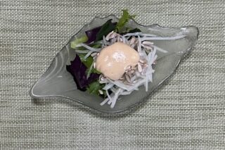 野菜サラダ《豆乳味噌ワサビドレ》