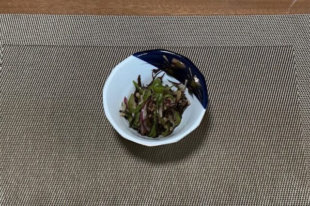 高きび・ピーマン・ひじきのじゃこ和え