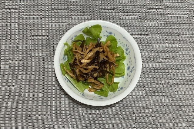 切り昆布と切干大根と玉ねぎの醤油漬け