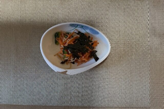 青菜とえのきの海苔和え