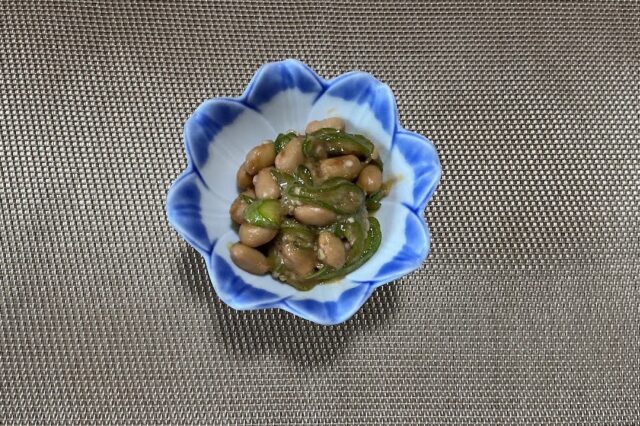 オクラと納豆の梅味噌和え