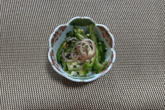 オクラとゴーヤの酢味噌和え