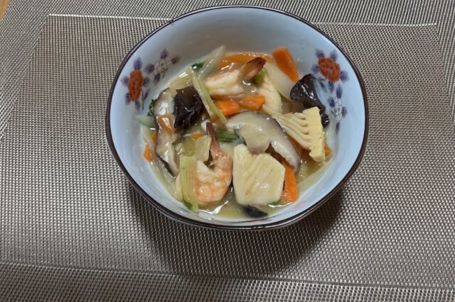 海鮮塩麹炒め