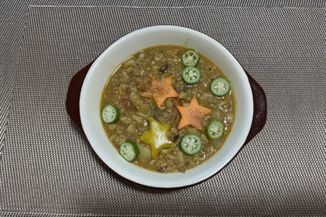 鶏と高きびの七夕キーマカレー