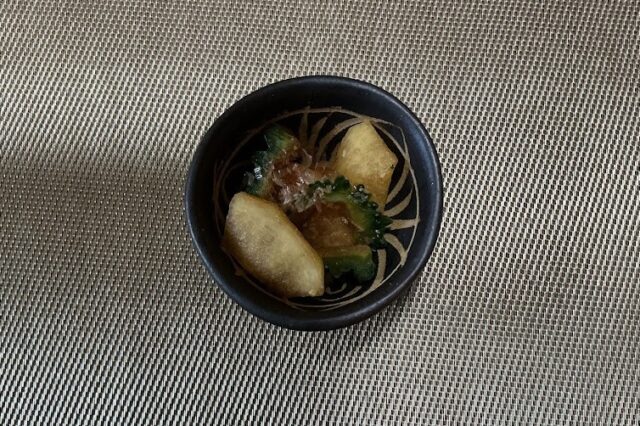 冬瓜とゴーヤのおかか和え
