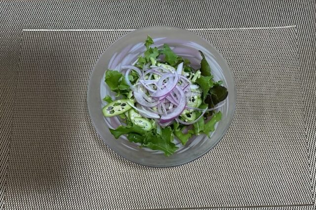 野菜サラダ《豆乳ワサビ醤油ドレ》