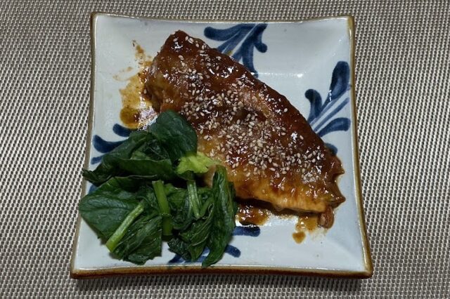 魚の蒲焼き風(蒸し焼き)