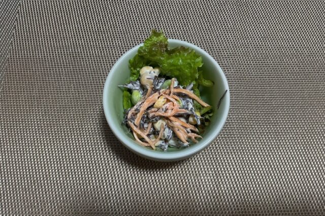 ひじきと豆の豆乳マヨ和え✳︎
