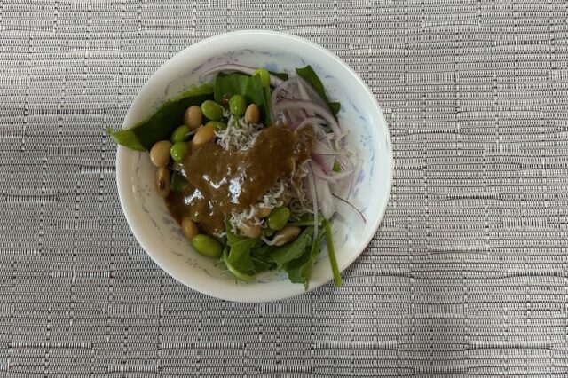 豆とじゃこのサラダ梅しそ風味