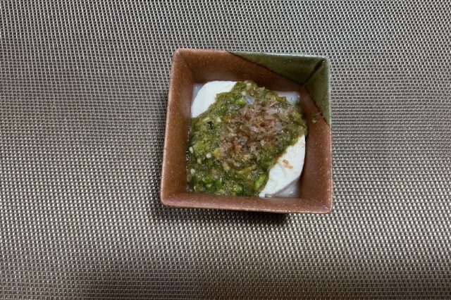 おぼろ豆腐のオクラソース⭐︎