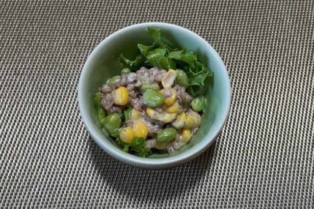 高きびと豆の味噌マヨ和え★