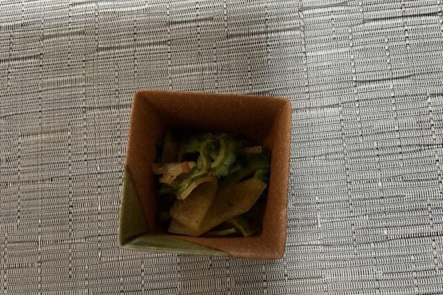 ゴーヤと冬瓜の梅かつお和え